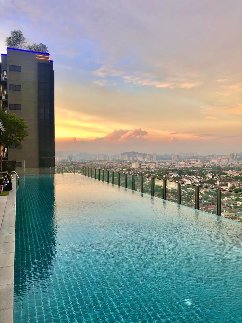 Pool view, Swimming pool, Swimming pool, Sunset