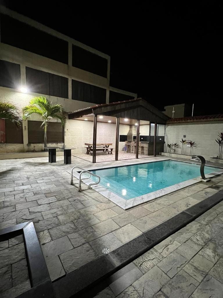 Night, Pool view, Swimming pool