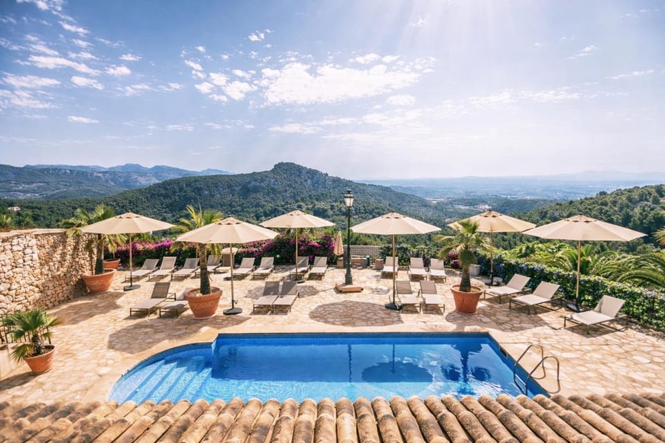 Natural landscape, Pool view, Swimming pool, sunbed