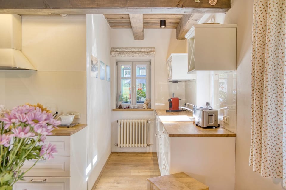 Kitchen or kitchenette, toaster