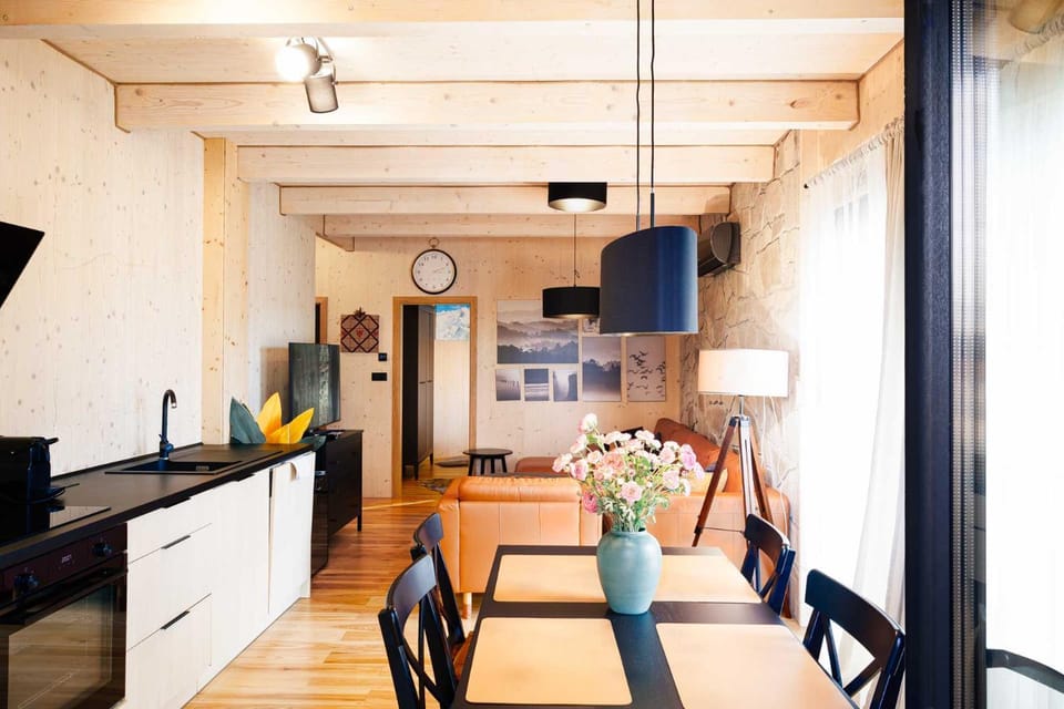 Kitchen or kitchenette, Living room, Dining area