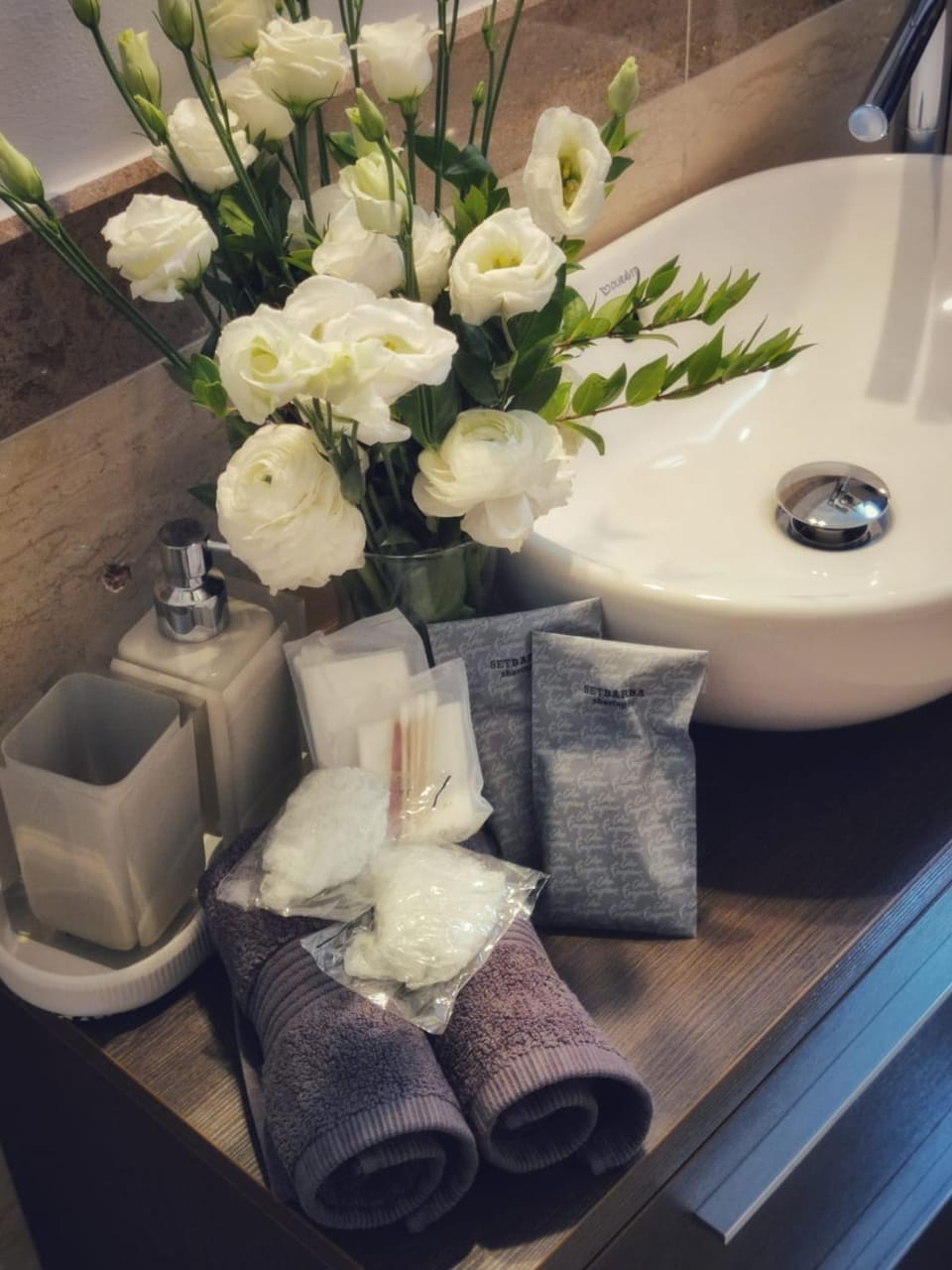 Bathroom, Decorative detail, microwave, towels