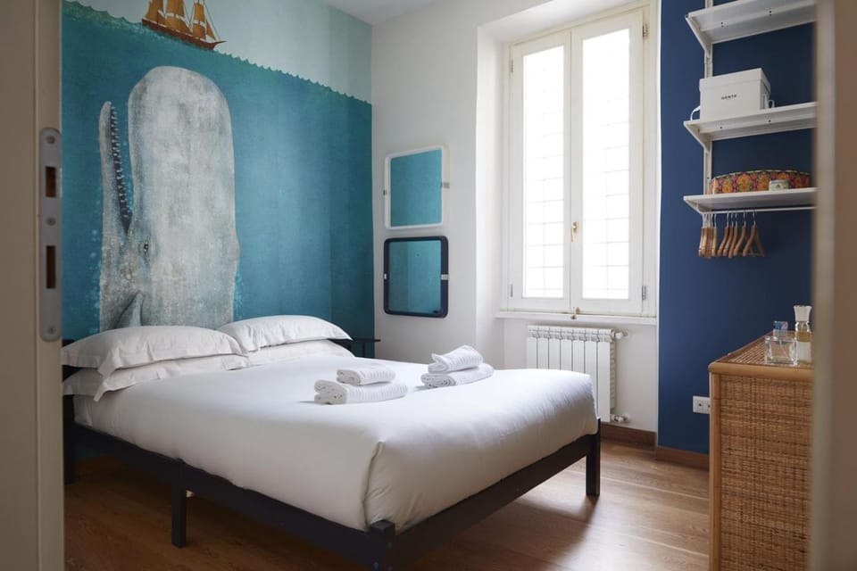 Bed, Photo of the whole room, Bedroom, towels, wardrobe