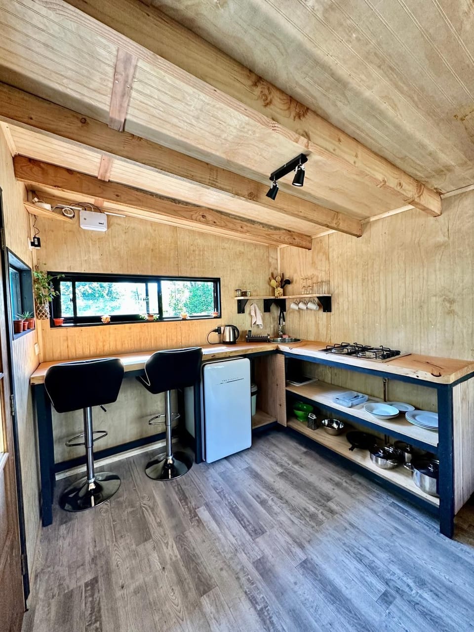 Kitchen or kitchenette, oven, stove
