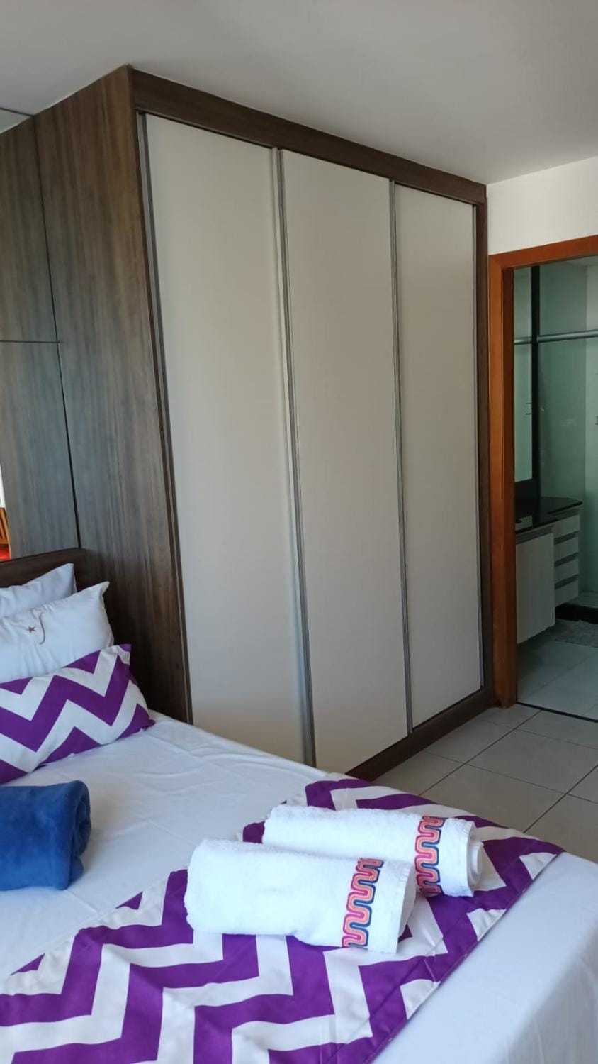 Bed, Photo of the whole room, Bedroom, towels, wardrobe