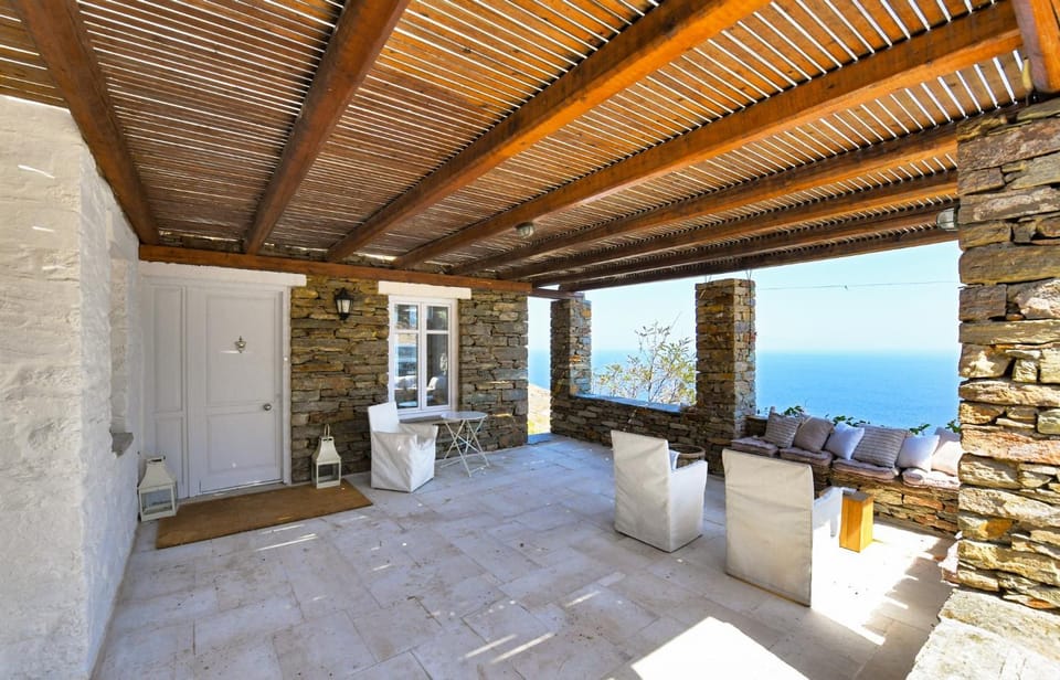 Property building, Patio, Natural landscape, Seating area, Sea view