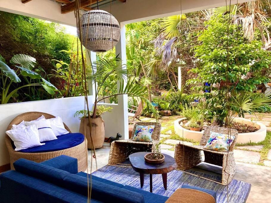 Living room, Seating area, Garden view