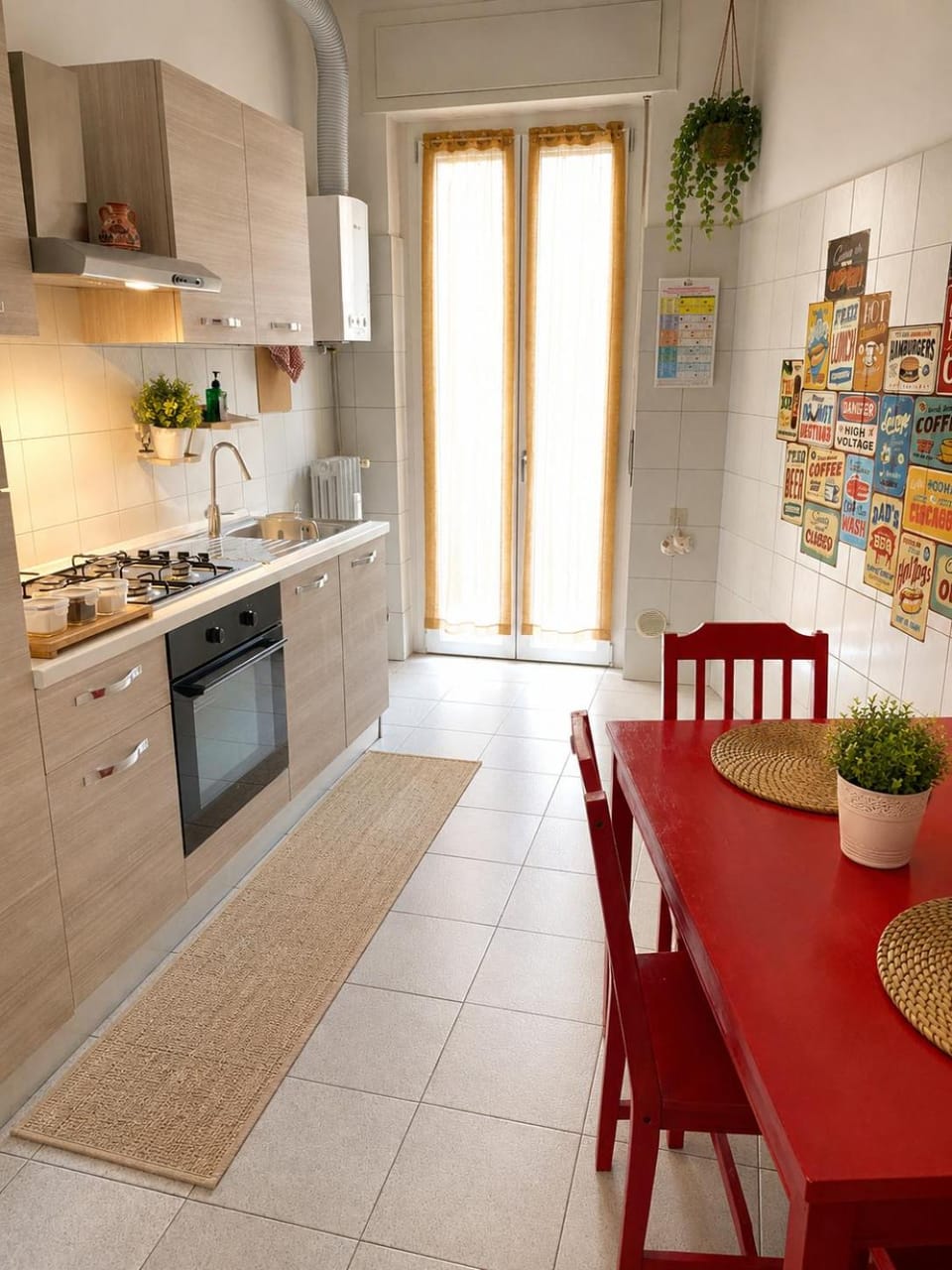 Kitchen or kitchenette, Dining area, oven, stove