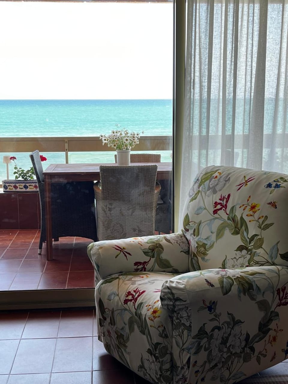 Living room, Seating area, Sea view