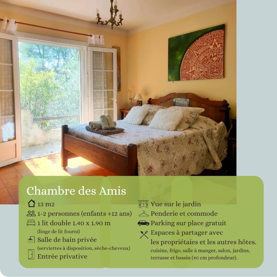 Bed, Bedroom, Garden view, wardrobe