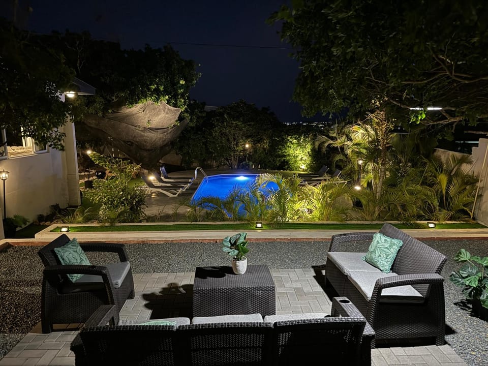 Patio, Pool view