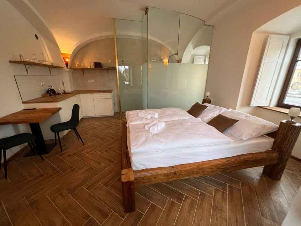 Bed, Kitchen or kitchenette, Photo of the whole room