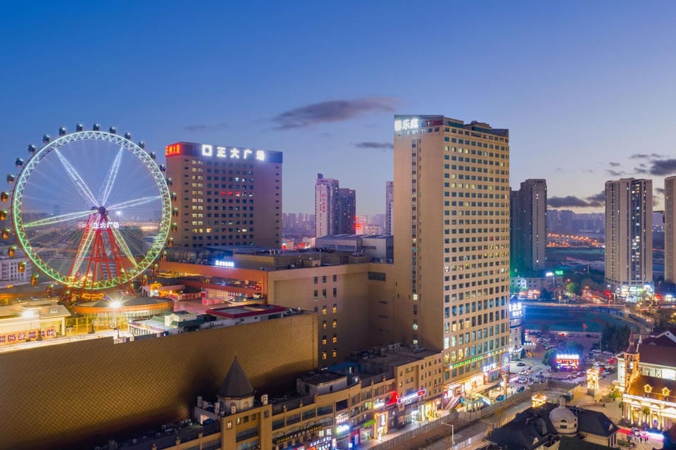 Property building, Night, Bird's eye view, City view, Location
