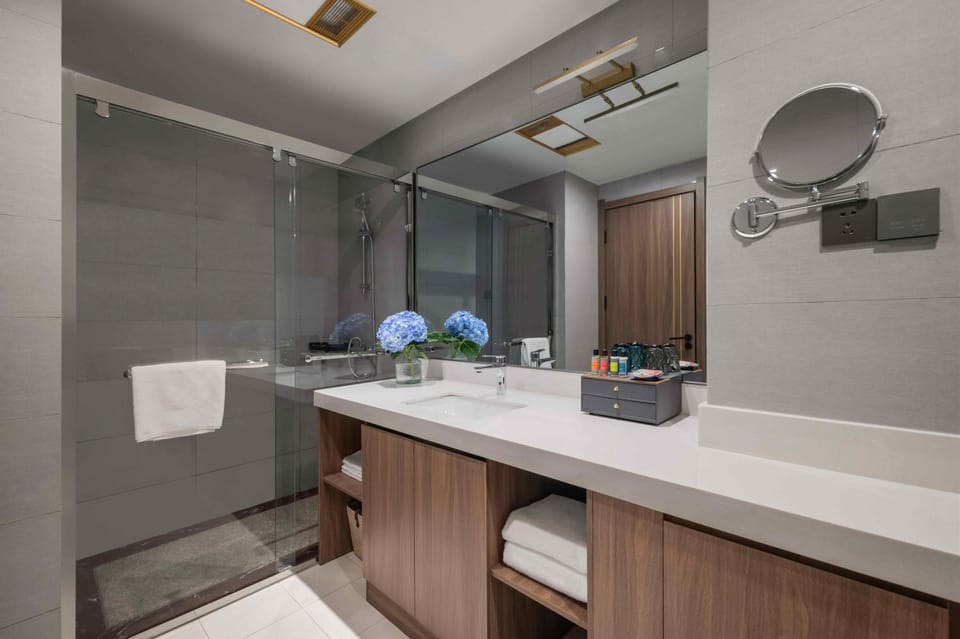 Bathroom, towels