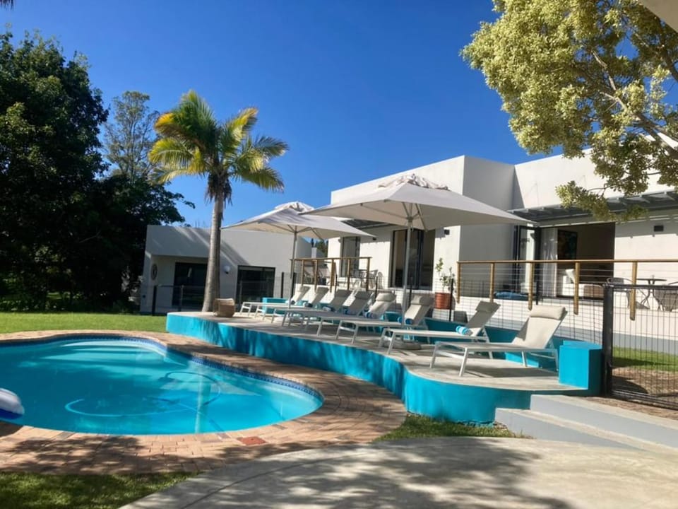 Property building, Pool view, Swimming pool, sunbed