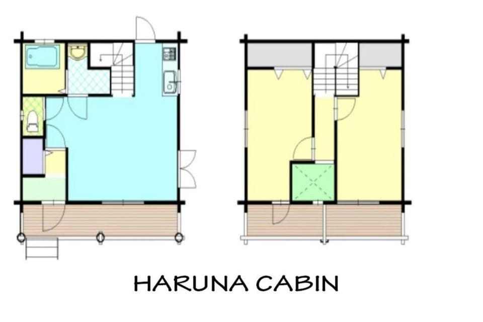 HARUNA CABIN 森の中のログハウス 、広々ウッドデッキでBBQ、公園散策、北軽井沢観光 Cabin in Nagano Prefecture