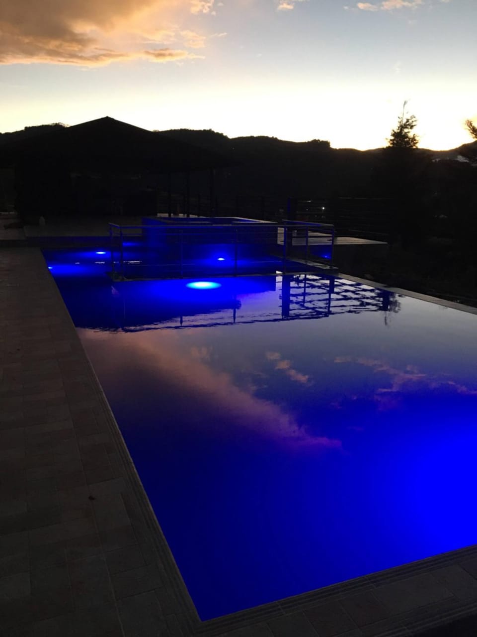 Night, Natural landscape, Mountain view, Pool view, Swimming pool