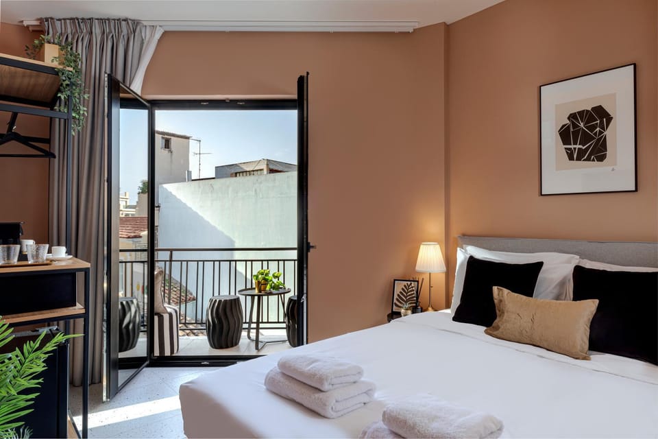 Bed, View (from property/room), Balcony/Terrace, Photo of the whole room, Bedroom, towels