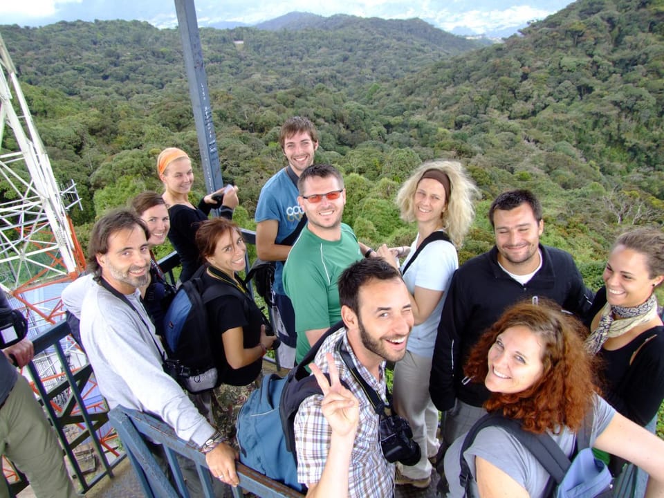 Natural landscape, Mountain view, group of guests
