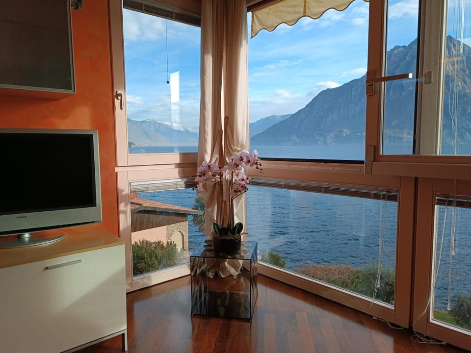 Communal lounge/ TV room, Natural landscape, Lake view, Mountain view