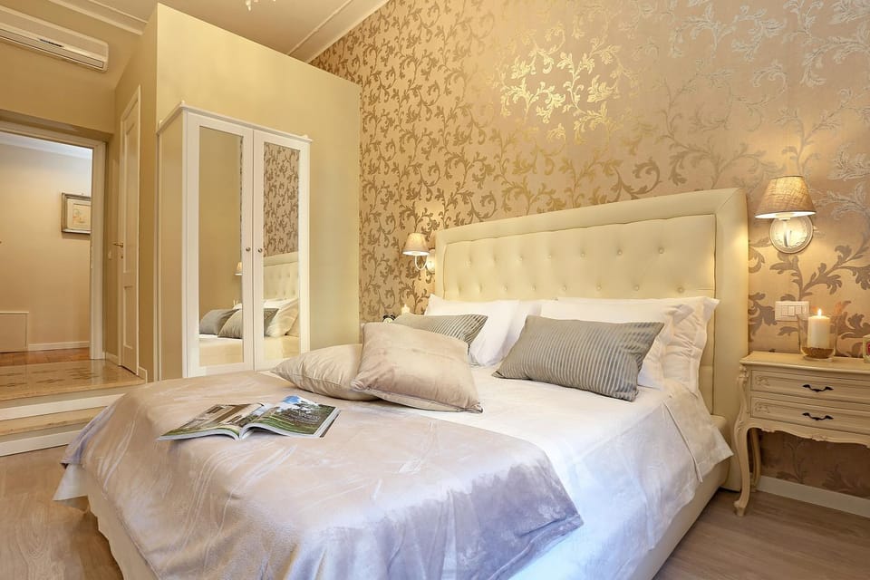 Property building, Bed, Decorative detail, Bedroom
