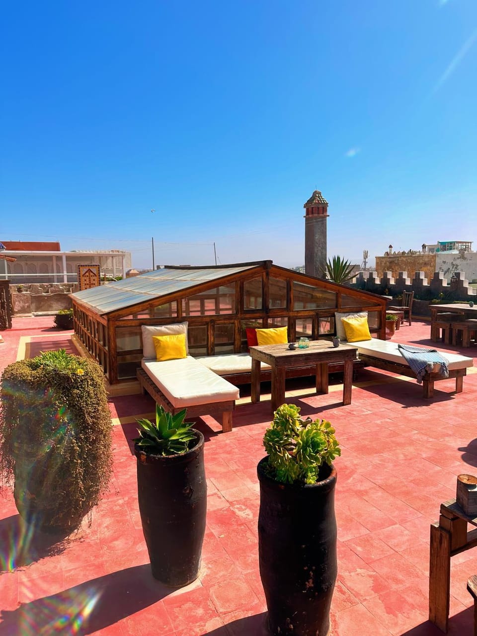 Property building, Patio, Day, View (from property/room), Balcony/Terrace, sunbed