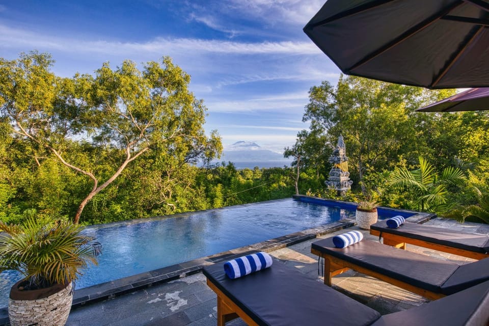 Day, Natural landscape, View (from property/room), Mountain view, Sea view, Swimming pool, Swimming pool, sunbed