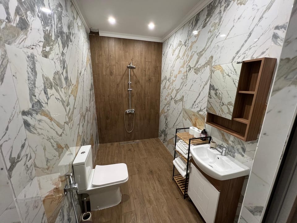 Shower, Toilet, Bathroom, towels