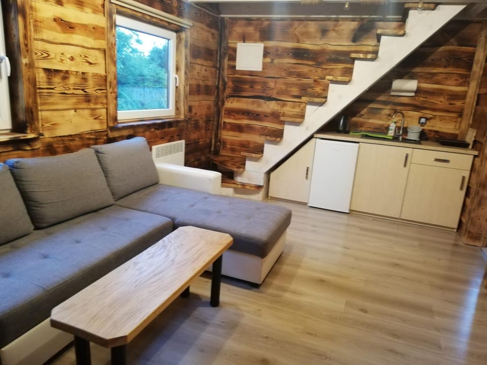 Kitchen or kitchenette, Living room, Seating area