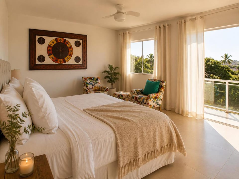 Bed, View (from property/room), Balcony/Terrace, Bedroom