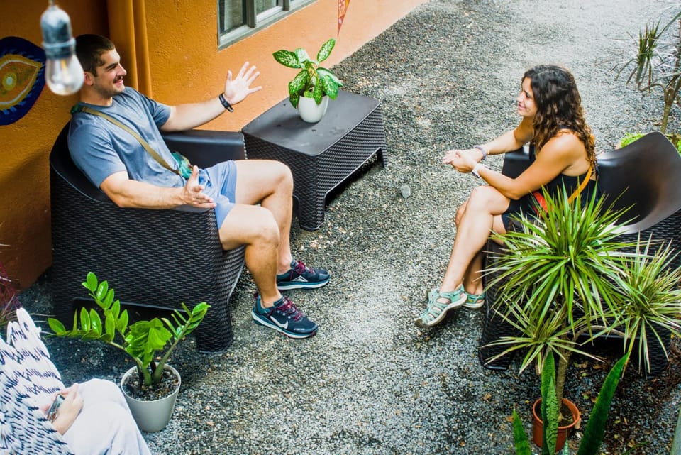 Patio, Day, People, Living room, Seating area, Guests, group of guests