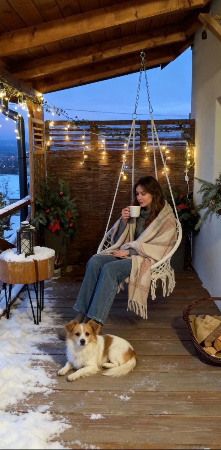 Patio, People, Winter, Pets