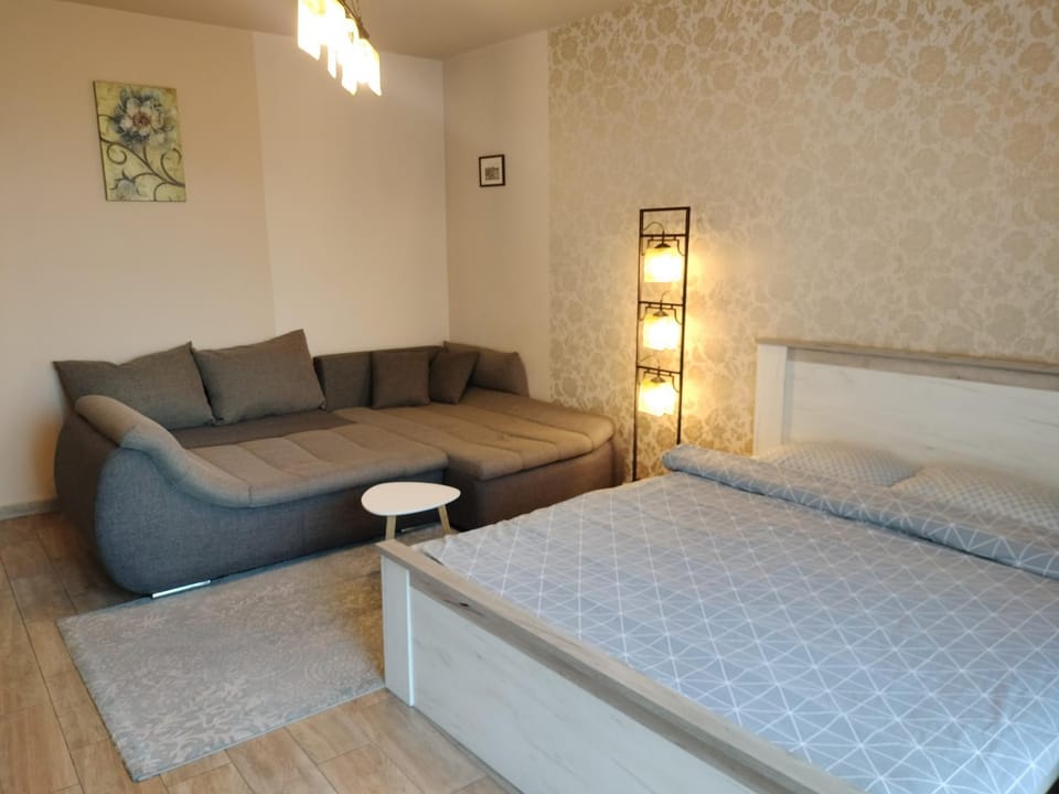 Bed, Living room, Photo of the whole room, Seating area, Bedroom