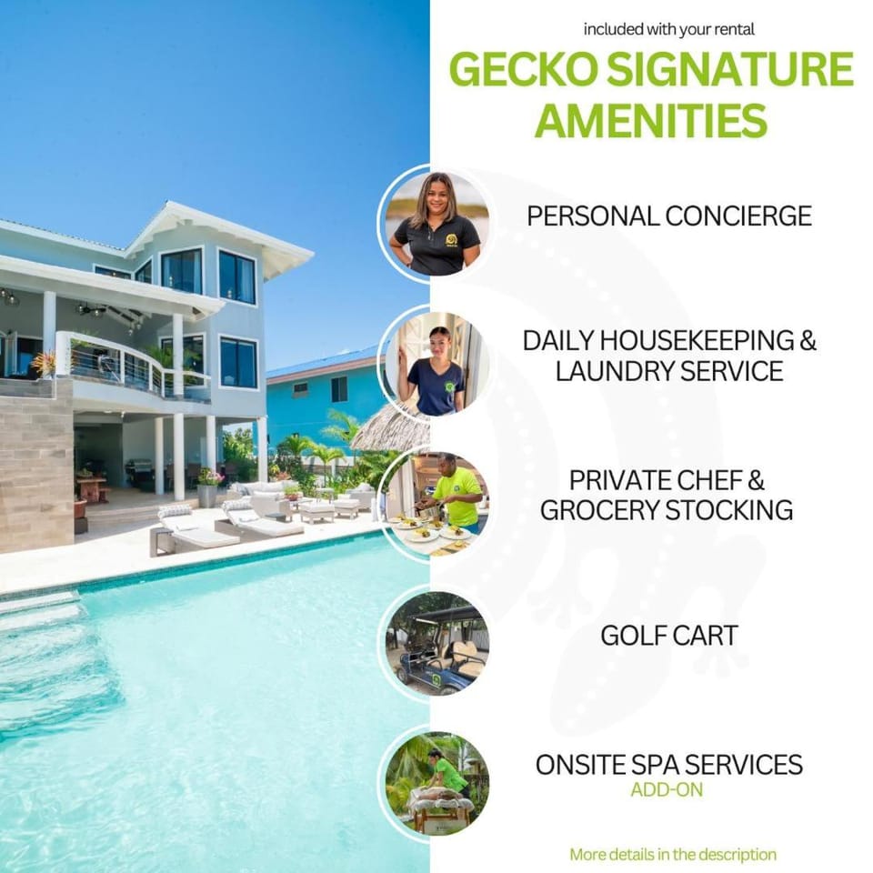 Kairos - Luxury Oceanfront Villa w 2 Pools Beach Pier Villa in Stann Creek District