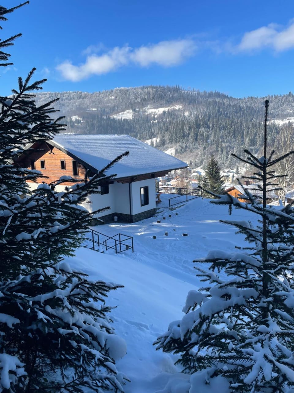 Property building, Natural landscape, Winter, Mountain view