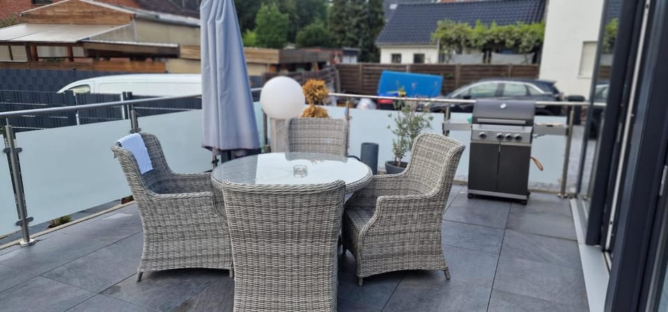 Patio, Seating area, Pool view