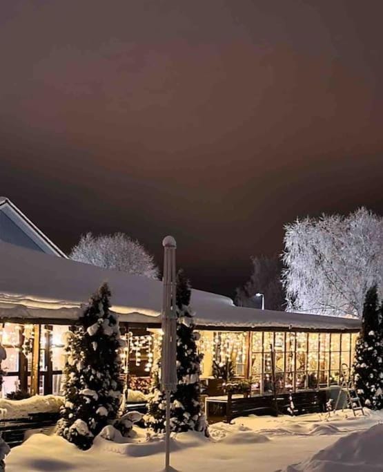 Property building, Night, Winter, Balcony/Terrace