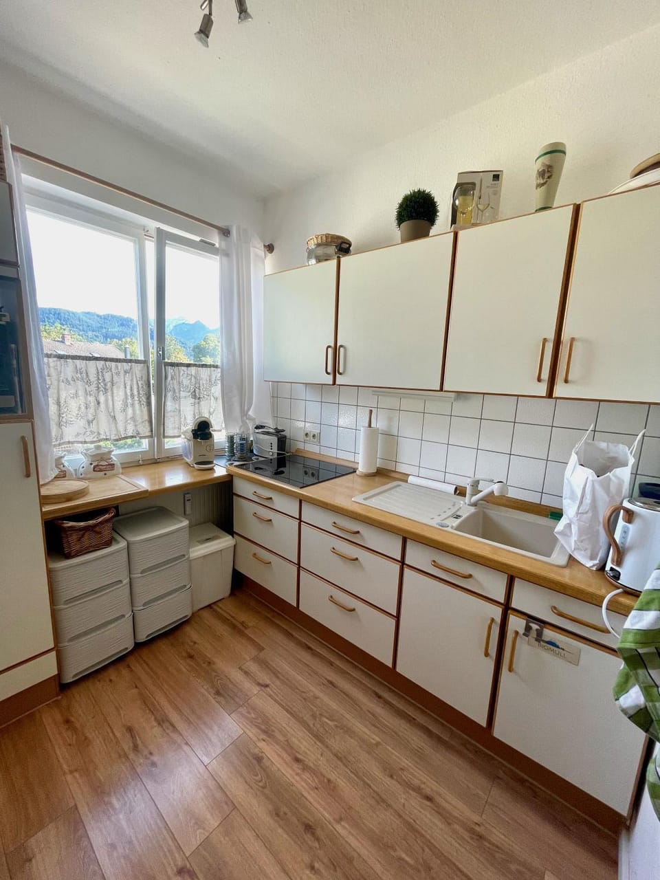 Kitchen or kitchenette, minibar, stove