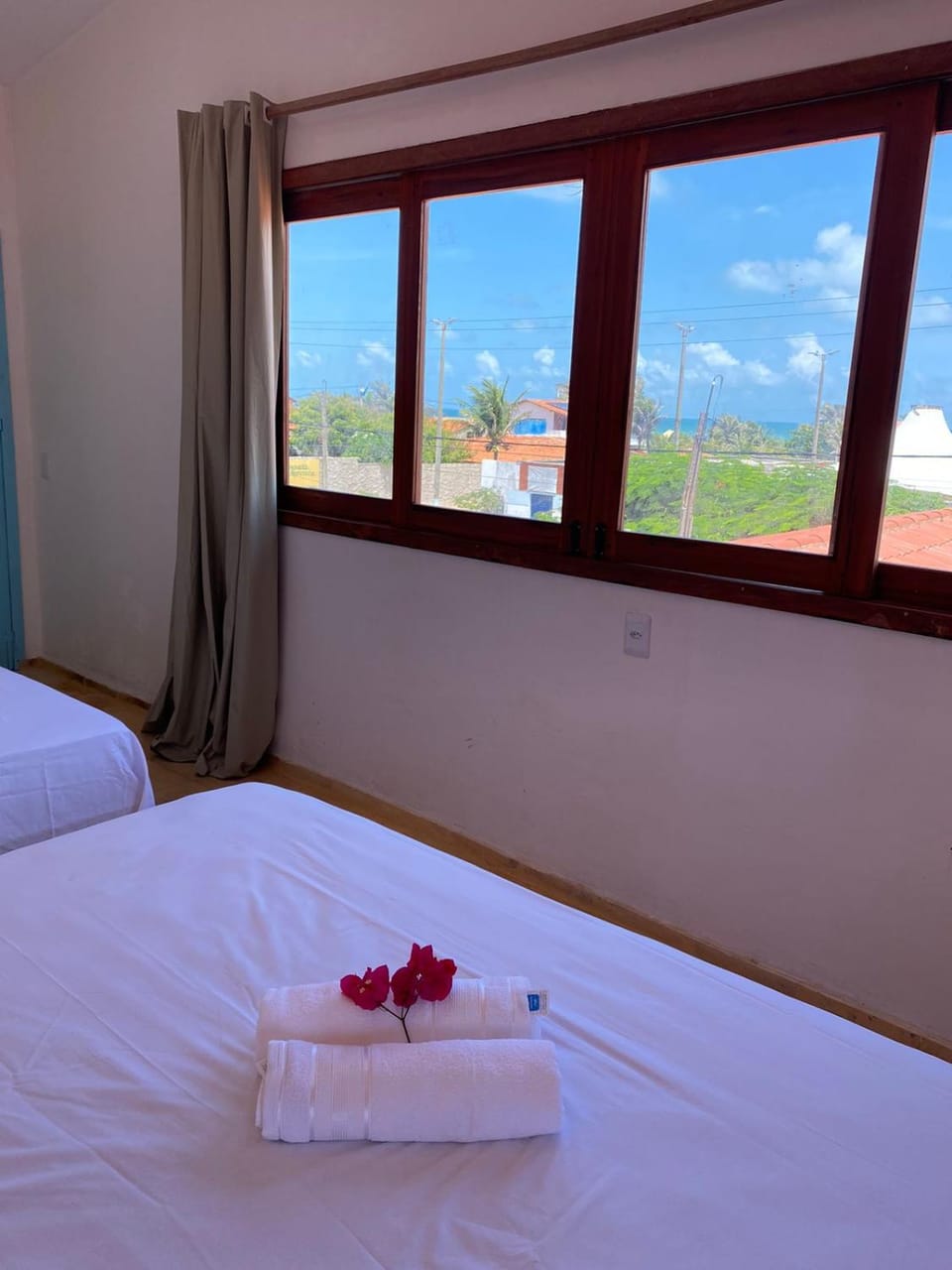 Bed, Photo of the whole room, Bedroom, Sea view, towels