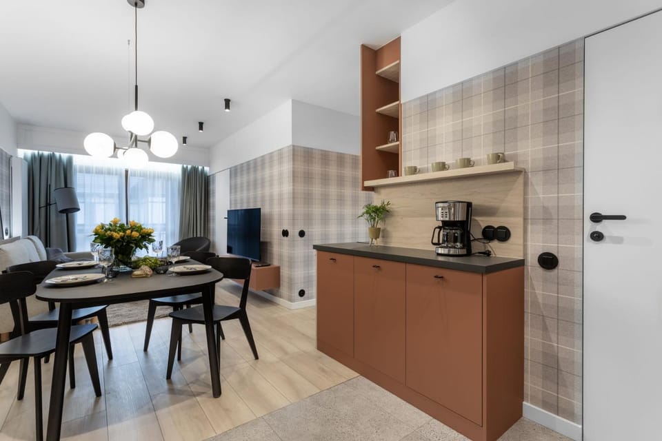 Kitchen or kitchenette, Living room, Dining area