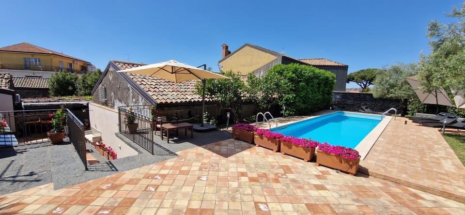 Patio, Swimming pool, sunbed