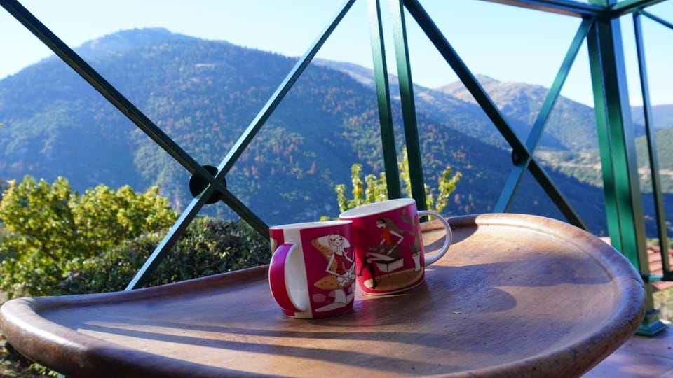 Day, Natural landscape, View (from property/room), Balcony/Terrace, Mountain view
