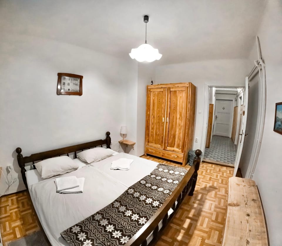 Bed, Photo of the whole room, Bedroom, towels, wardrobe