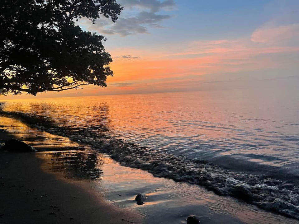 Beach, Sea view, Sunset