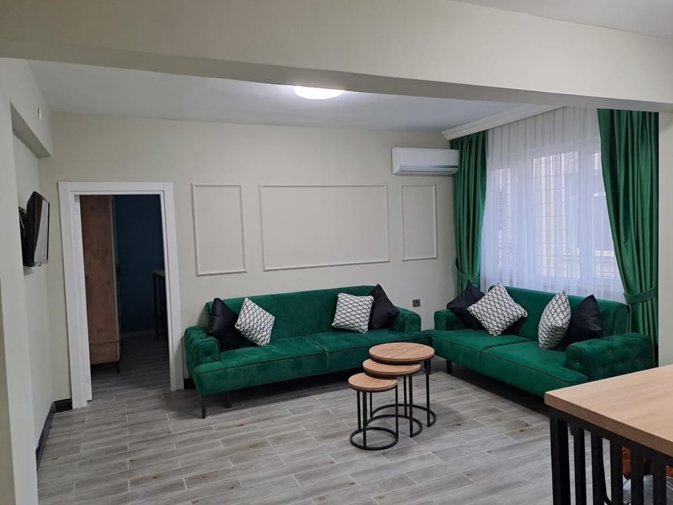 Living room, Seating area, air conditioner