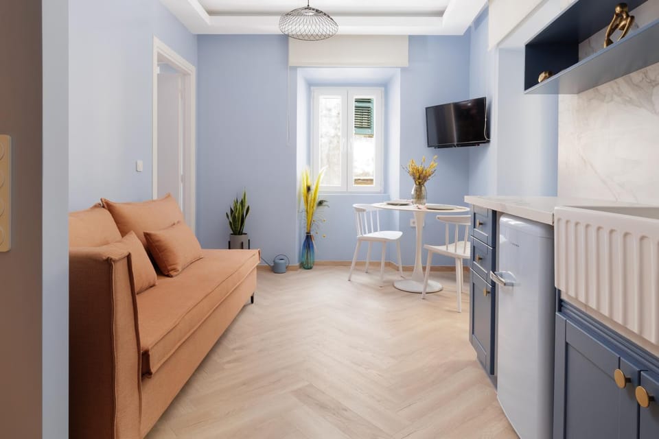 Living room, kitchen