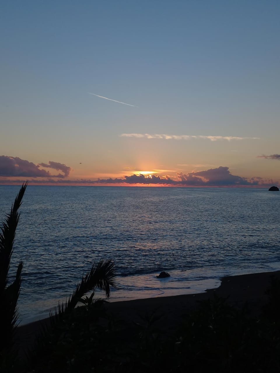 Beach, Sea view, Sunset
