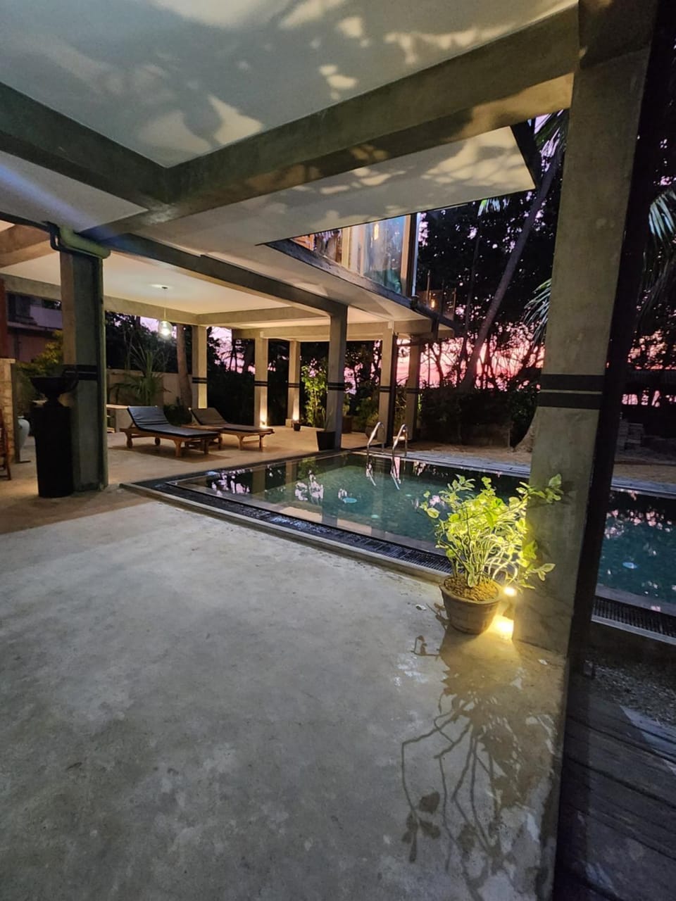 Night, Swimming pool
