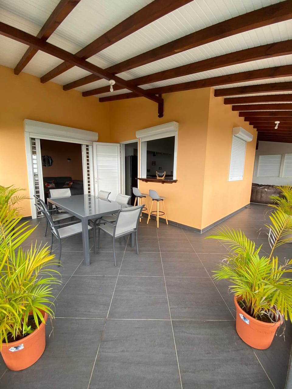 Property building, Day, View (from property/room), Balcony/Terrace, Living room