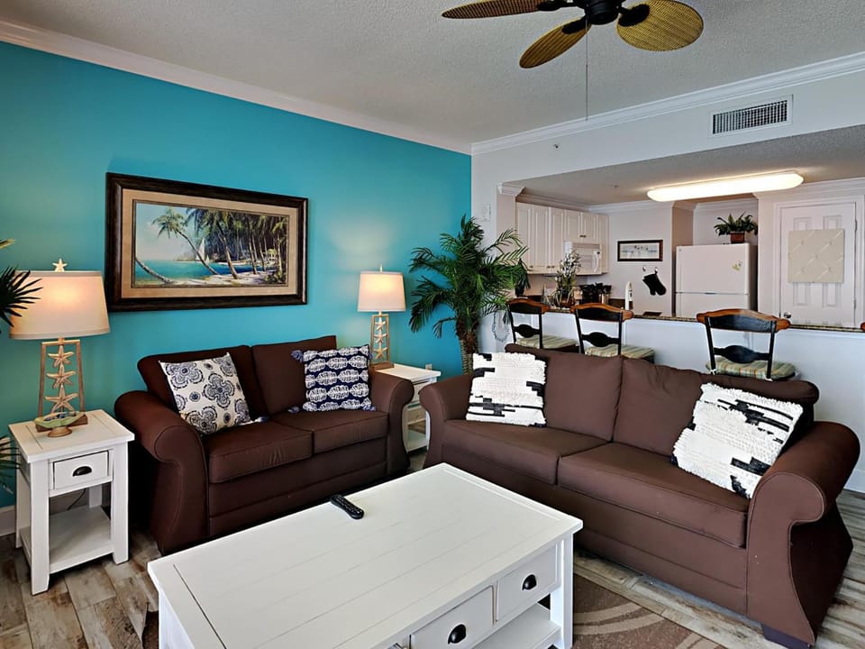 Kitchen or kitchenette, Living room, Seating area, furniture, air conditioner